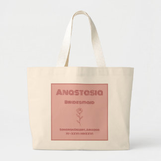 Wüstenrose-Brautjungfern-Tasche – Boho Jumbo Stoffbeutel