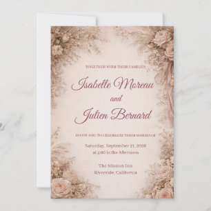 Wüstenrose – Dune & Bloom Hochzeit Einladung
