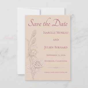 Wüstenrose – Düne & Blütenhochzeit Save The Date