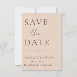 Wüstenrose – Minimalistische Hochzeit  Save the Da Date