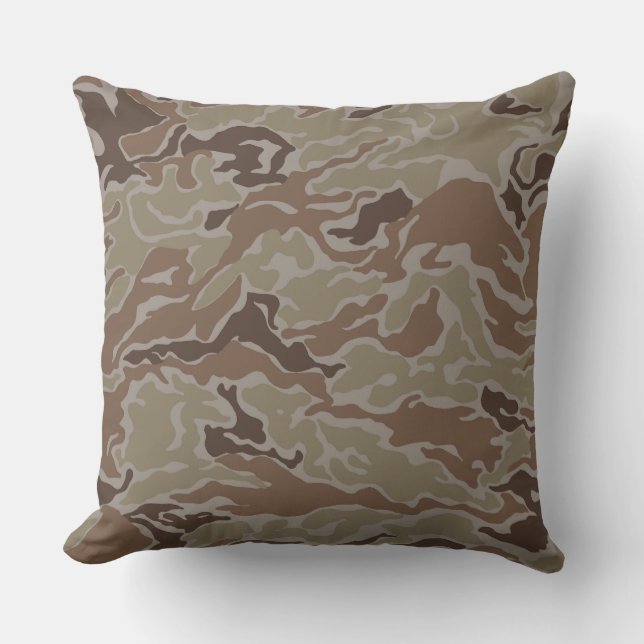 Wüstenrost-Camouflage-Kissen Kissen (Vorderseite)