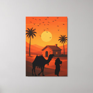 Wüstenruhe bei Sonnenuntergang Leinwanddruck
