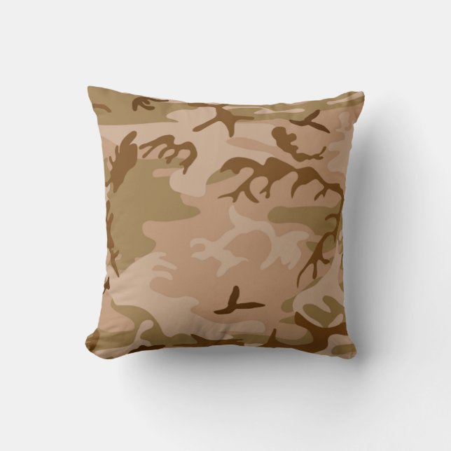Wüstensand-Camouflage-Kissen der US-Streitkräfte Kissen (Vorderseite)