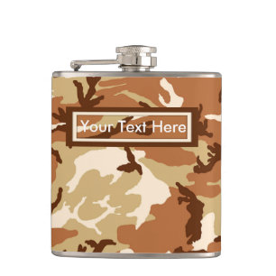 Wüstensand der USA Camouflage 6 oz oder 8 oz Flask Flachmann