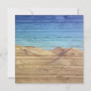 Wüstensanddünen Schöner blauer Himmel Auf Holzmase Karte