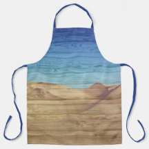 Wüstensanddünen Schöner blauer Himmel Auf Holzmase