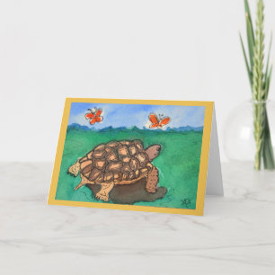 Wüstenschildkröte-Aquarell-Malerei-Gruß-Karte Karte