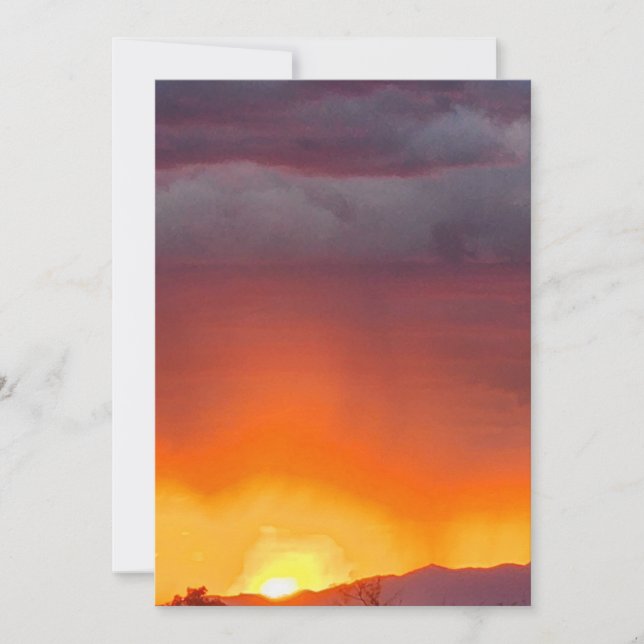 WüstenSunset-Foto Dankeskarte (Vorderseite)