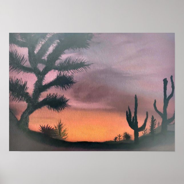 WüstenSunset Print Poster (Vorne)