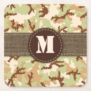 Wüstentarnung Rechteckiger Pappuntersetzer