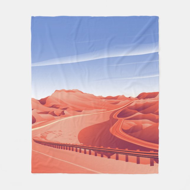 Wüstenweg Fleecedecke (Vorderseite)