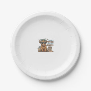 Wüstes Highland-Rind-Coffee-Western-Shirt D Pappteller
