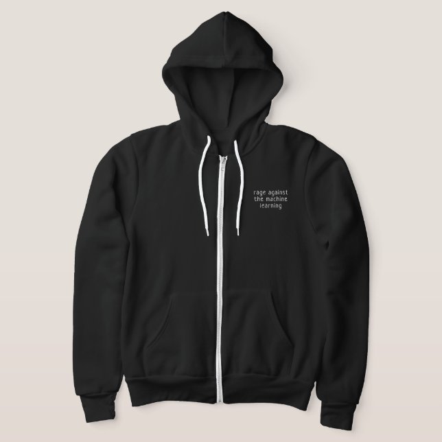 Wut gegen das maschinelle Lernen Hoodie (Ablage )