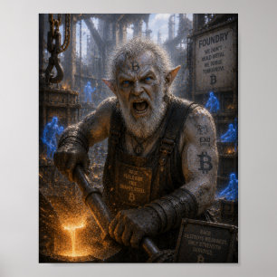 Wut / Gießereiarbeiter / Gießerei Poster