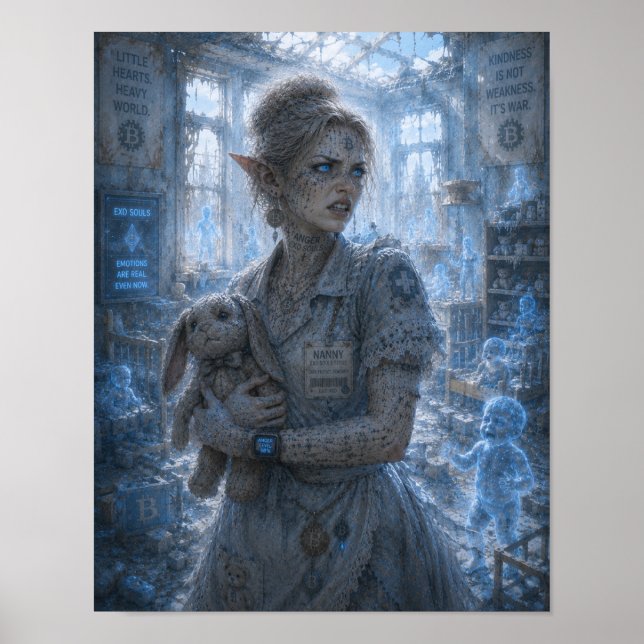 Wut / Kindermädchen / Kinderzimmer Poster (Vorne)
