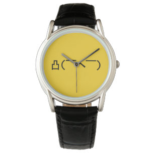 Wut Middle Finger Emoticon Japanisch Kaomoji Armbanduhr