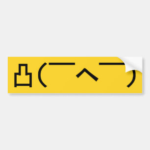 Wut Middle Finger Emoticon Japanisch Kaomoji Autoaufkleber