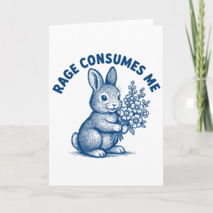 Wut verbraucht mich Bunny Lustiges Osterhase-Meme Karte