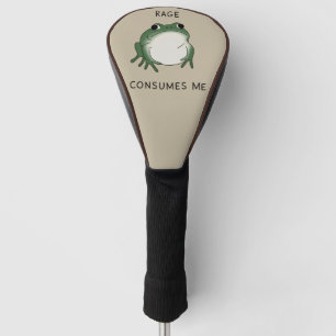 Wut verbraucht mich Froschteich Meme Vintage Natur Golf Headcover