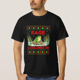 Wut verbraucht mich Lustiges Frosch-Meme Retro-Hum T-Shirt