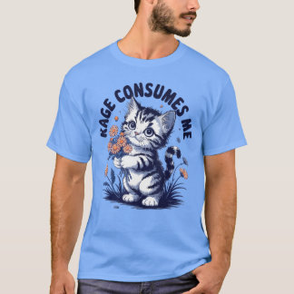Wut verbraucht mich Männer klassisch sitzender gra T-Shirt