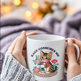 Wut verzehrt mich, Katzenblume, süßes Katzenmeme  Tasse