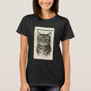 Wut verzehrt mich Lustiges Dummes Sterne-Katze-Mem T-Shirt