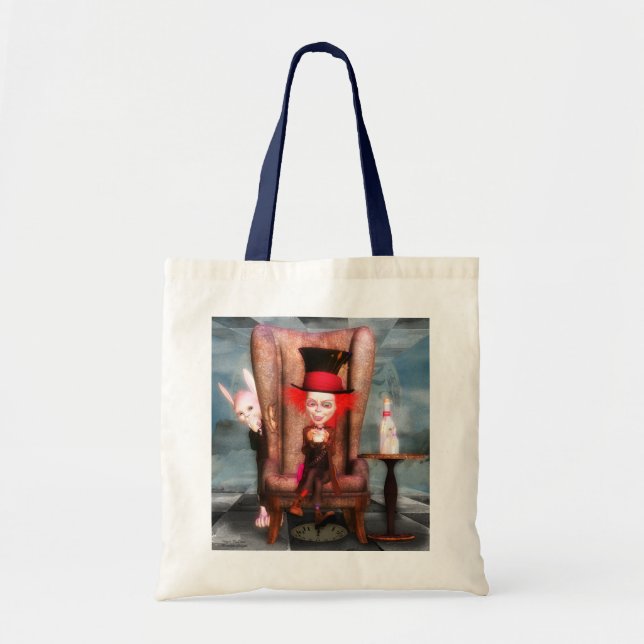 Wütend als Hutmacher-Designer-Alice im Tragetasche (Vorne)