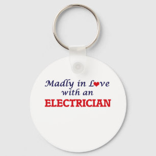 Wütend in der Liebe mit einem Elektriker Schlüsselanhänger
