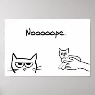 Wütend Katze wie ein Kätzchen? - Funny Cat Poster