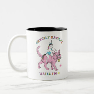 Wütend magisches Wasserball-(weibliches) Einhorn Zweifarbige Tasse