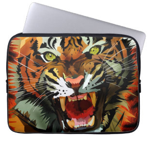 Wütende Brüllende Tiger-Laptop-Hülle Kühnes Wildti Laptopschutzhülle