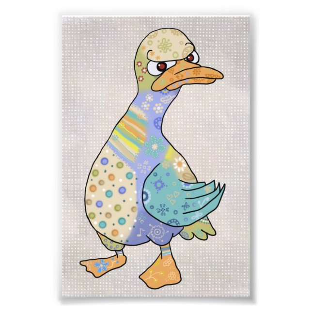 wütende Ente  Fotodruck (Vorne)