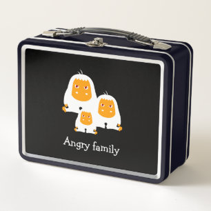 Wütende Familienaffen Design Metall Brotdose