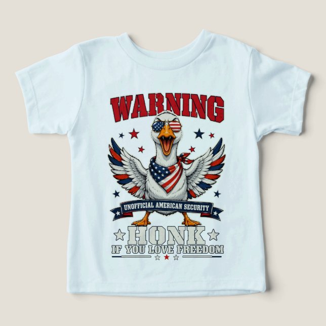 Wütende Gans 4. Juli Kinder T-Shirts (Design Vorderseite)