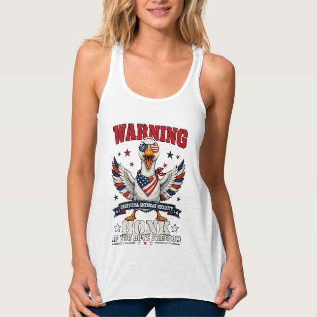 Wütende Gans 4. Juli Tank Tops (Vorderseite)