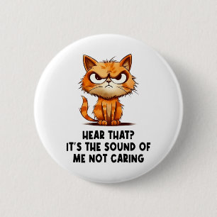 Wütende gestresste Katze Lustiges Stress-Meme für  Button