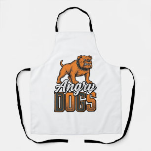 Wütende Hunde Vintage Bulldogge Typografie Design_ Schürze