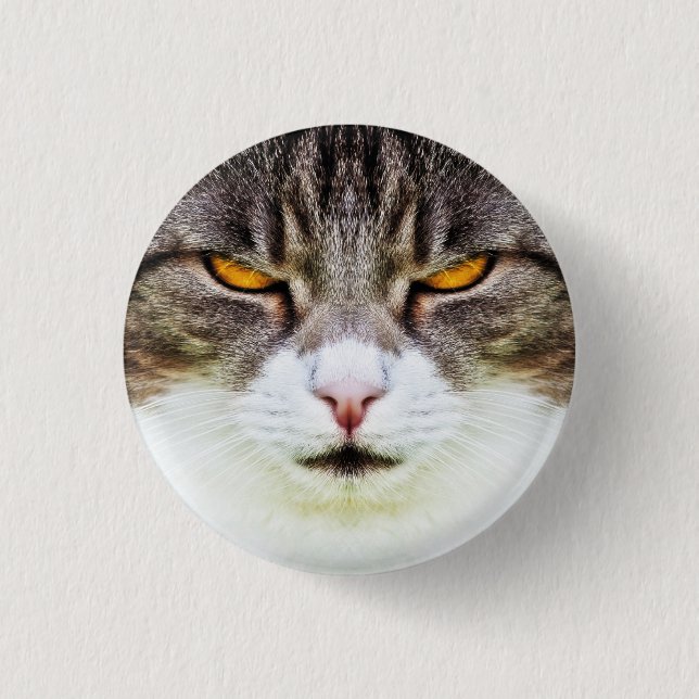 wütende Katze Button (Vorderseite)