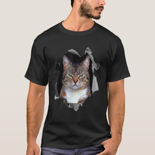Wütende Katzen-Meme mürrisch T-Shirt (Vorderseite)