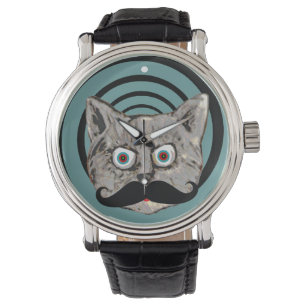 wütende Katzenstunde des Schnurrbartes Armbanduhr