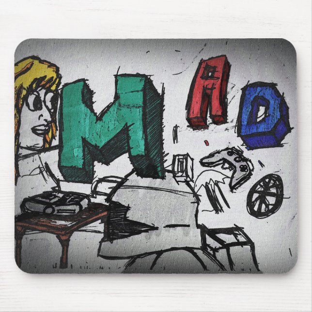 WÜTENDE Mausunterlage Mousepad (Vorne)
