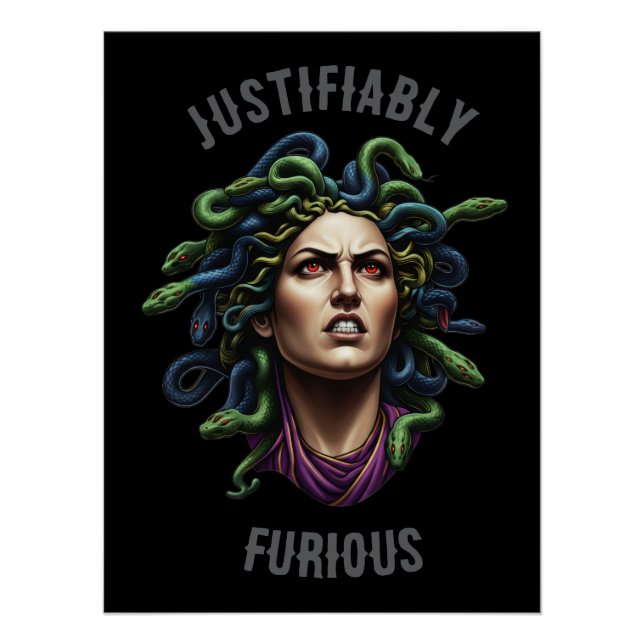 Wütende Medusa Poster (Vorderseite)