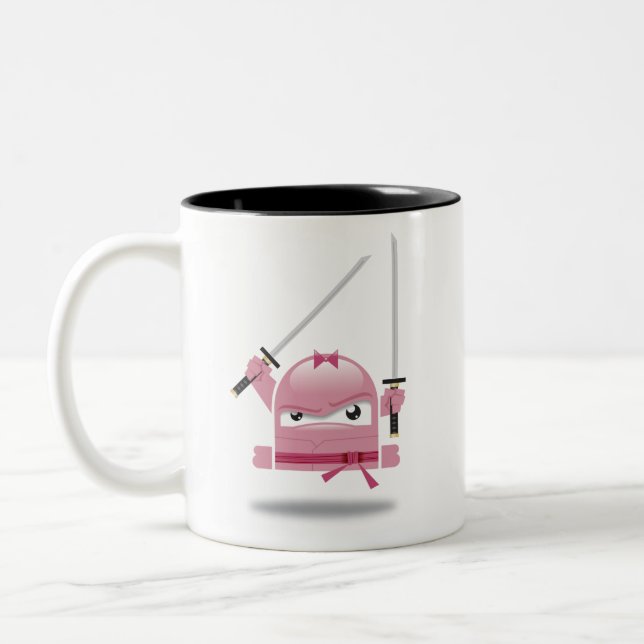 Wütende Ninja Fähigkeits-Tasse Zweifarbige Tasse (Links)