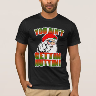 Wütende Sankt auf dunklem T - Shirt