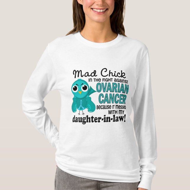 Wütende Schwiegertochter-Eierstockkrebs des T-Shirt (Vorderseite)