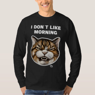 Wütende süße Katze mit schlechter Laune und Tasse T-Shirt