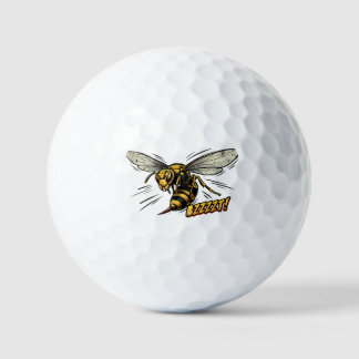 Wütende Wespe BZZZT Comic-Book-Kunst Golfball