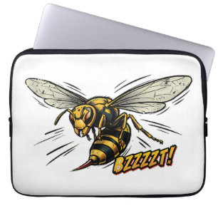 Wütende Wespe BZZZT Comic-Book-Kunst Laptopschutzhülle