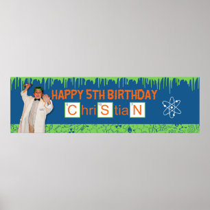 Wütende Wissenschaftler-Fahne für christliches Poster